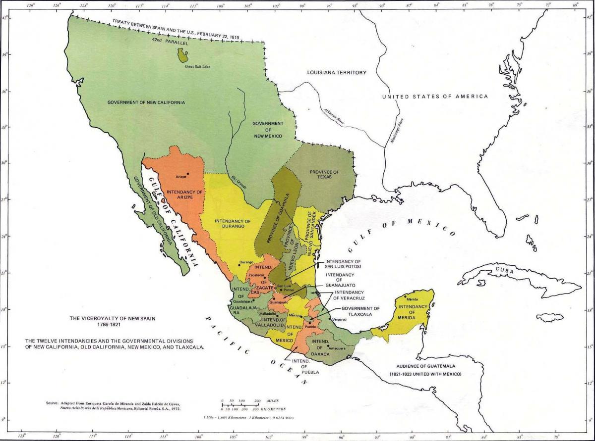 Meksyk historia mapa
