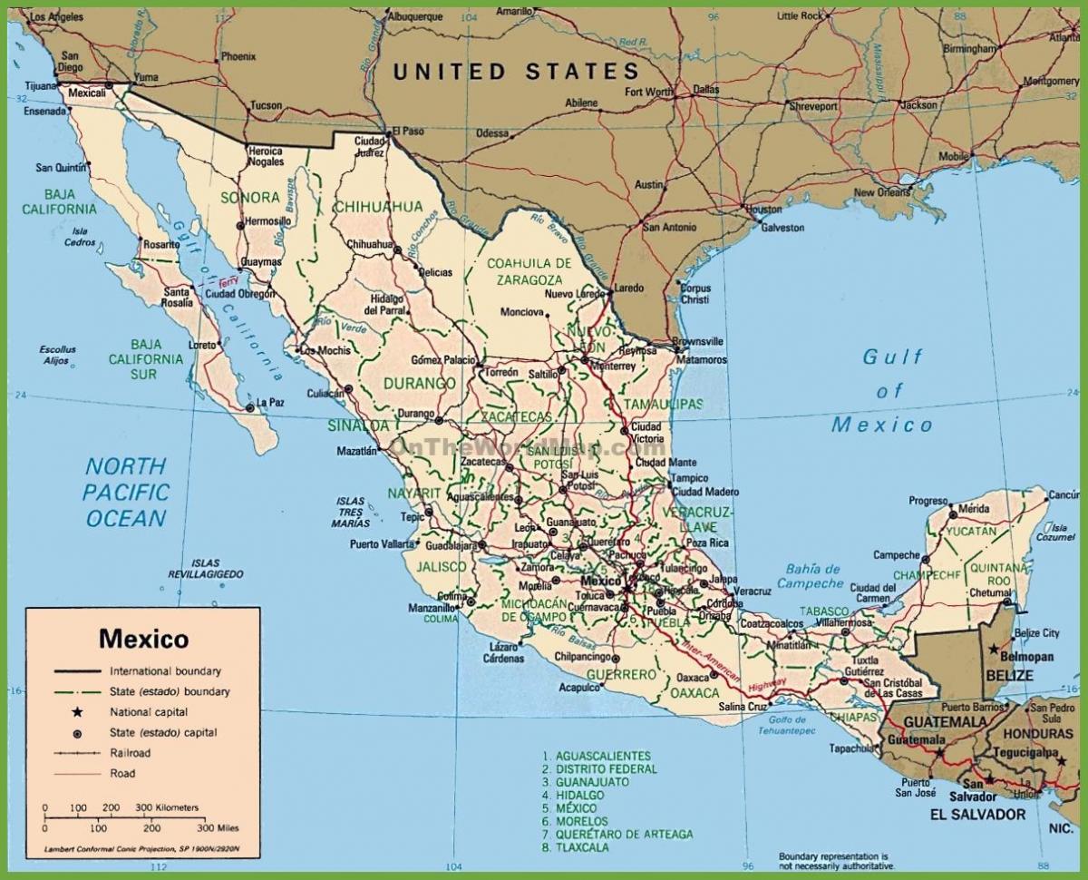 Meksyk na mapie
