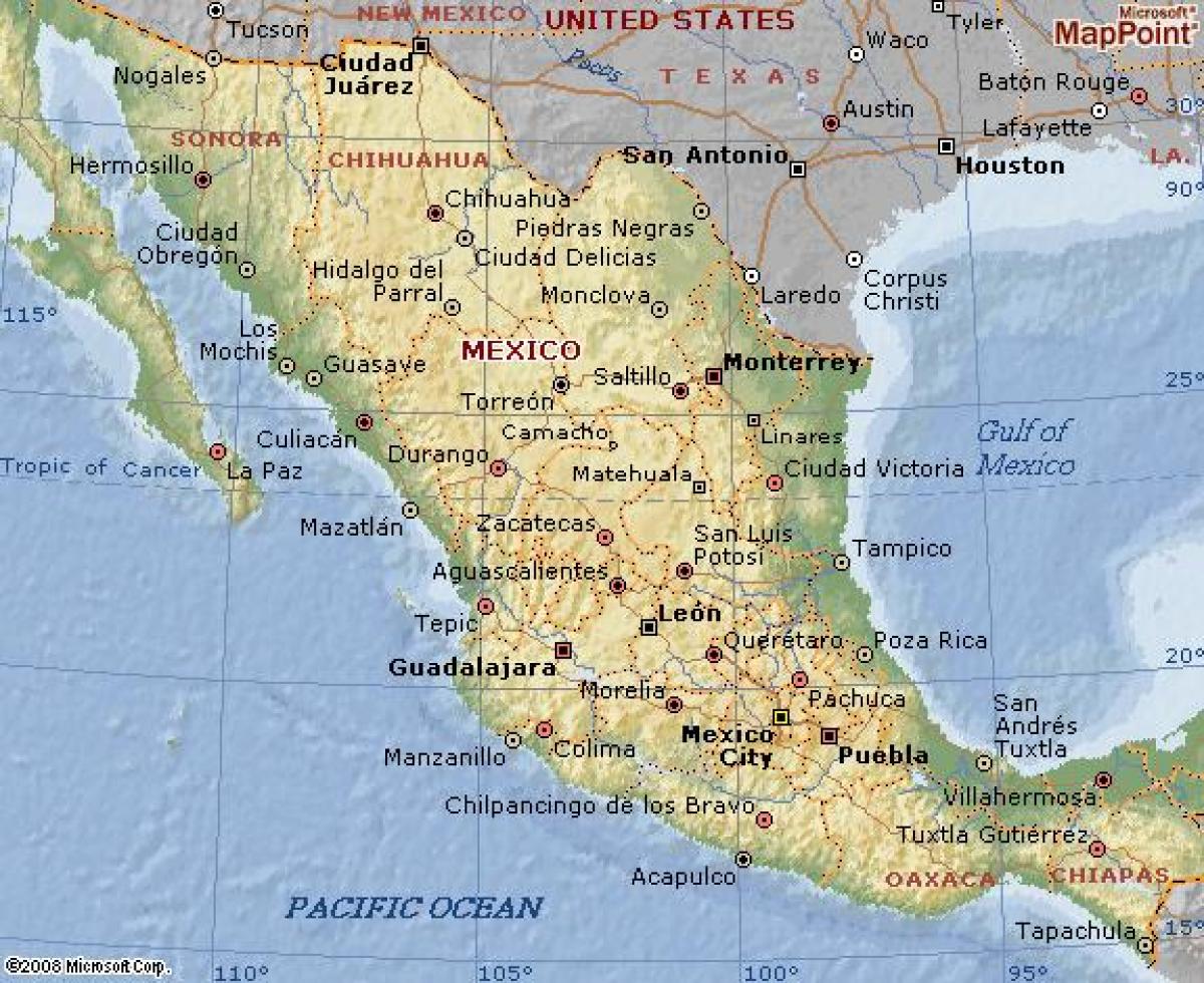 geografia Meksyku mapie