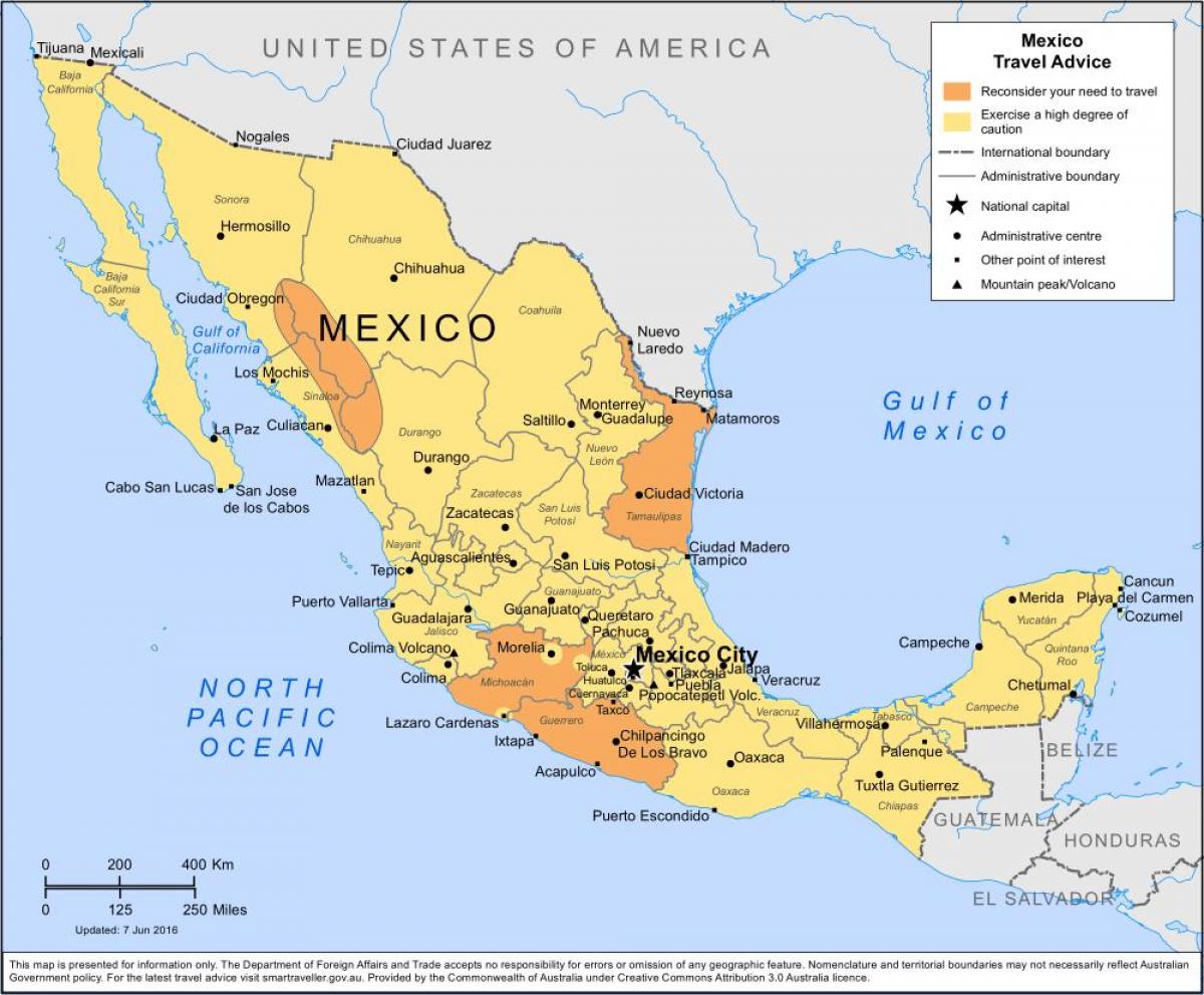 pogoda w Meksyku mapie