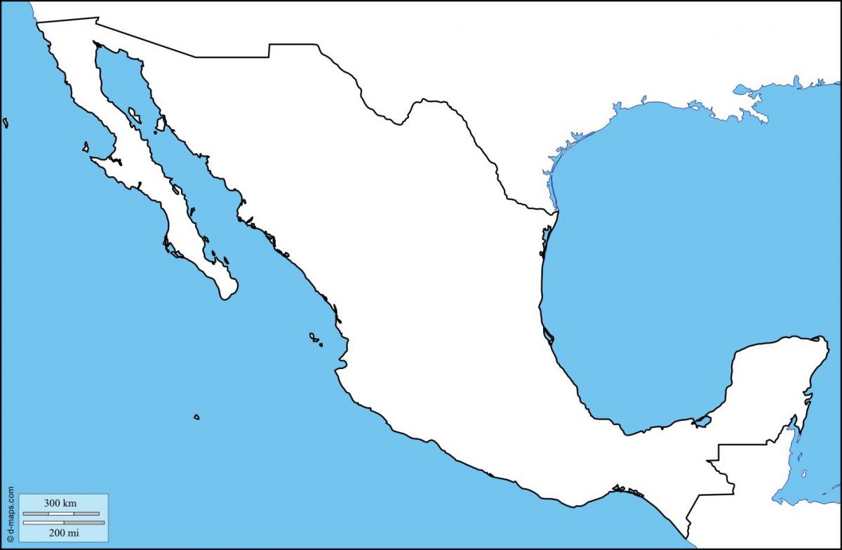 pusta mapa Meksyku