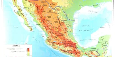 Geograficzna mapa Meksyku