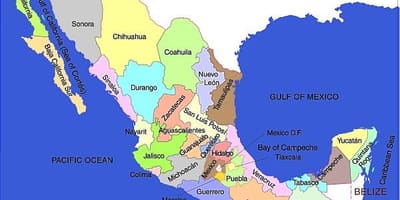 Meksyk mapa państw