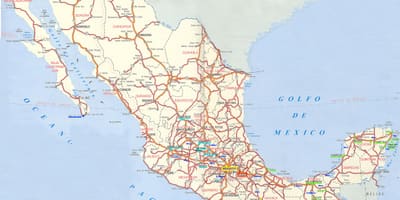 Mapa Meksyku dróg