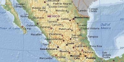 Geografia Meksyku mapie
