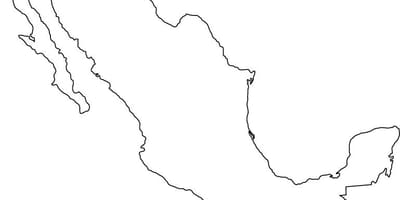 Meksyk mapa konturowa