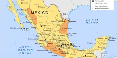 Pogoda w Meksyku mapie